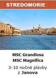 Plavby MSC z Janova na MSC Grandiosa a MSC Magnifica v Stredomorí